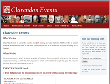 Tablet Screenshot of clarendonevents.org.uk